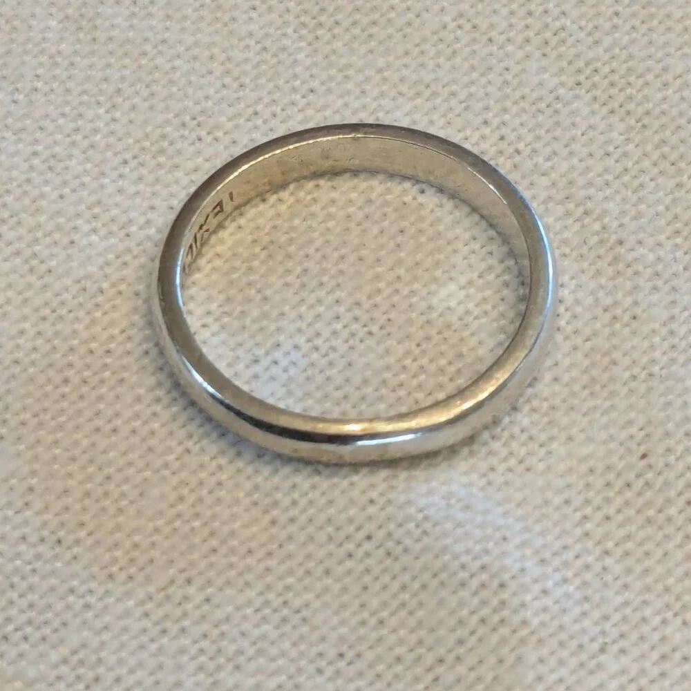 Vintage Taxco Mexico Sterling Silver Band Ring Minimalist 925 Wedding Stackable